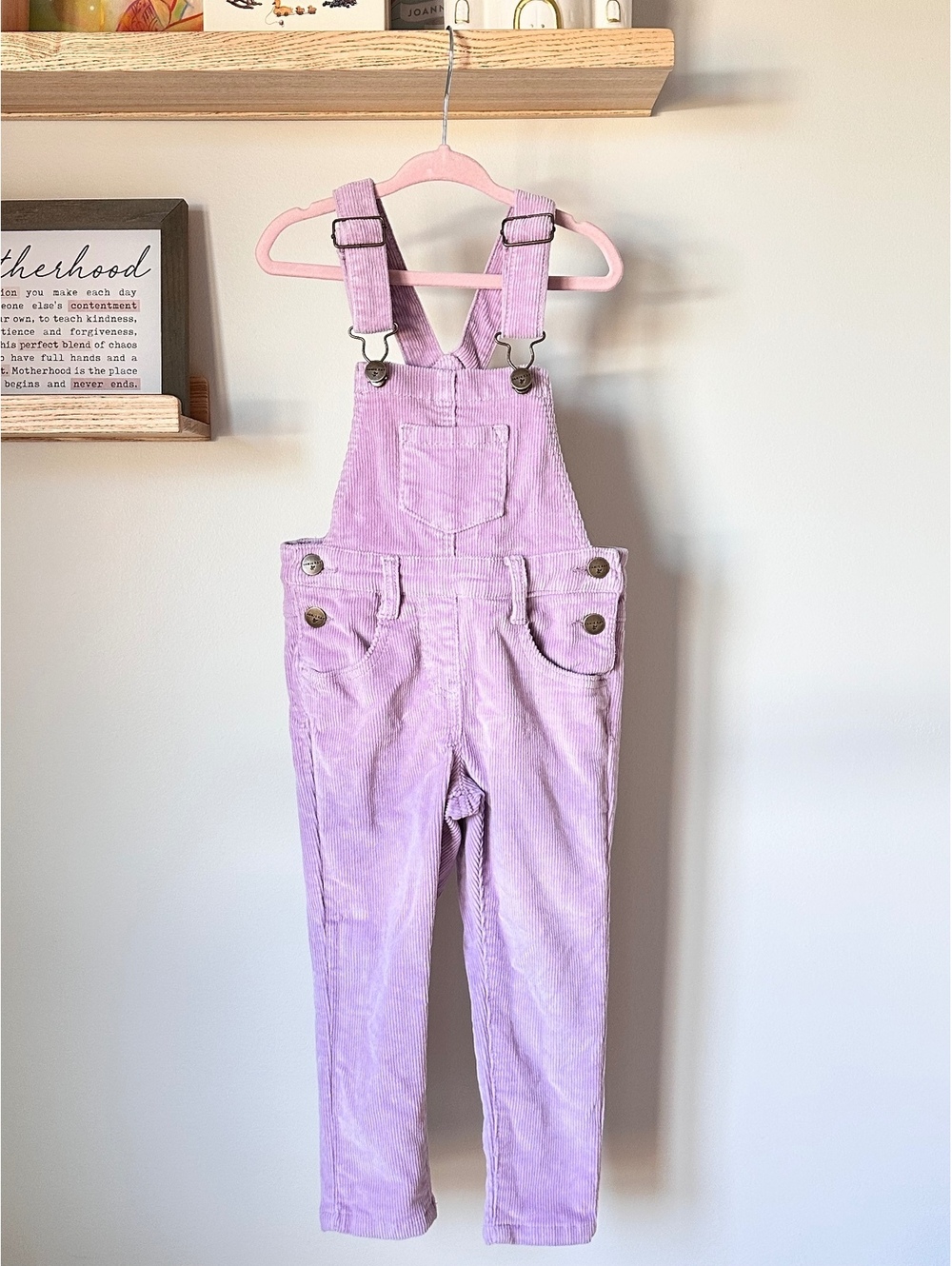 Jamie Kay Lilac Blush Jordie Cord Overalls Sz 3Y